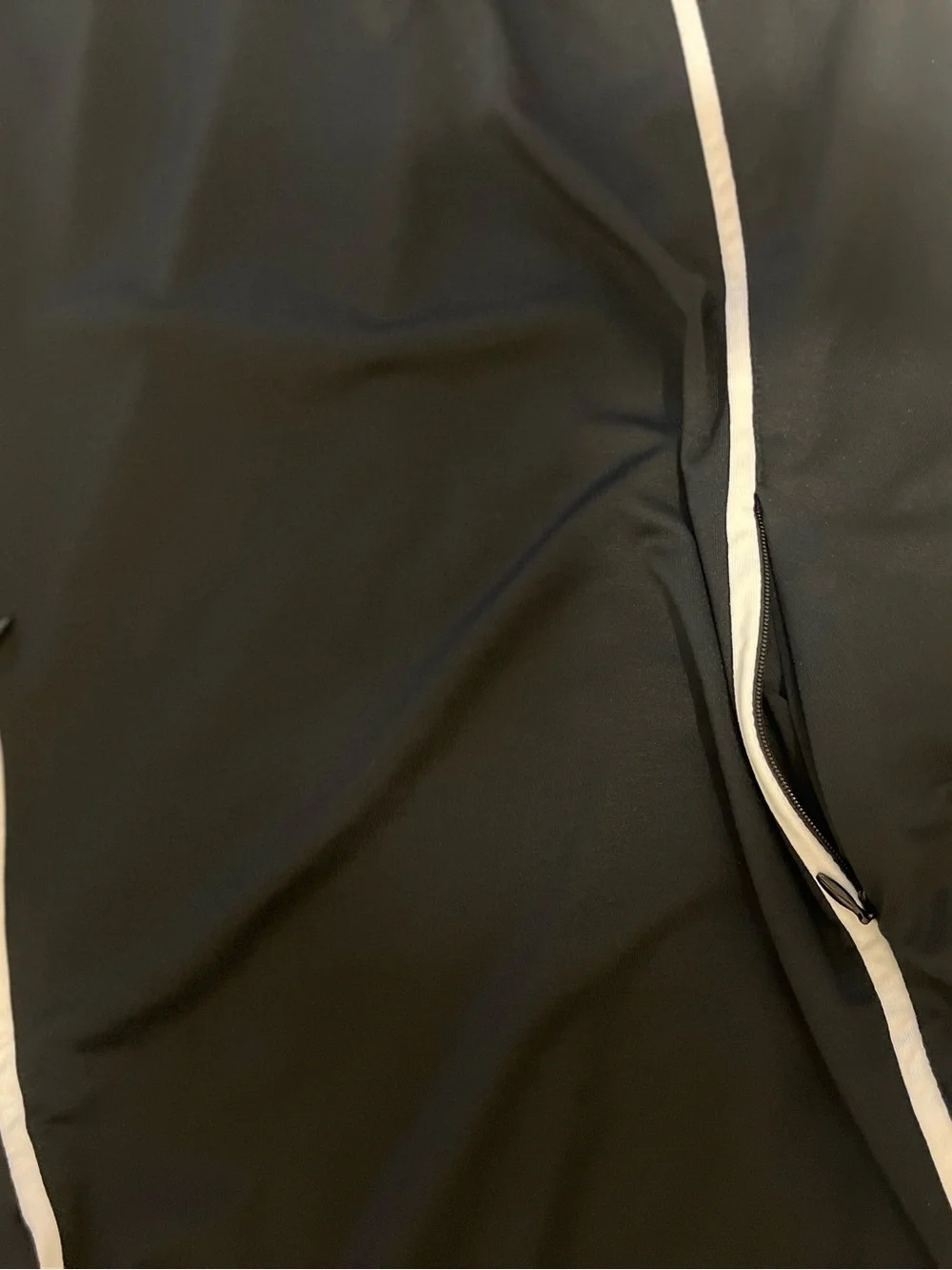 Tail Black Sleeveless Zip Polo golf or athletic Dress with White Piping-XS